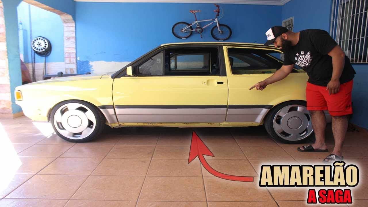 INSTALANDO OS BORRACHÕES | GOL GTI 1993 AMARELO SUNNY | QUADRADO CREW | #EPD7