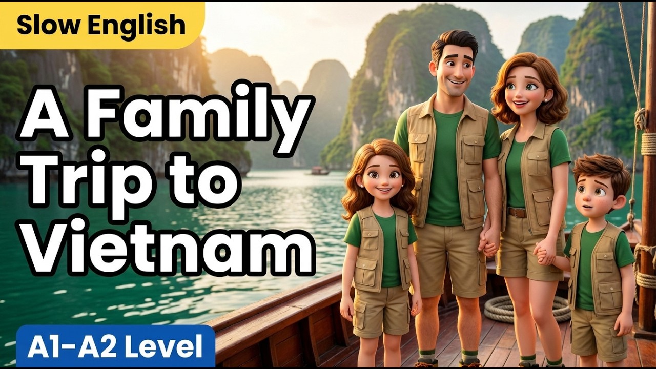 A Family Trip to Vietnam | English Story for Beginners (A1-A2) | Slow English