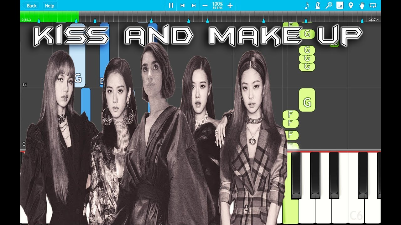 Dua Lipa & BLACKPINK - Kiss and Make Up Piano Tutorial EASY (Piano Cover)