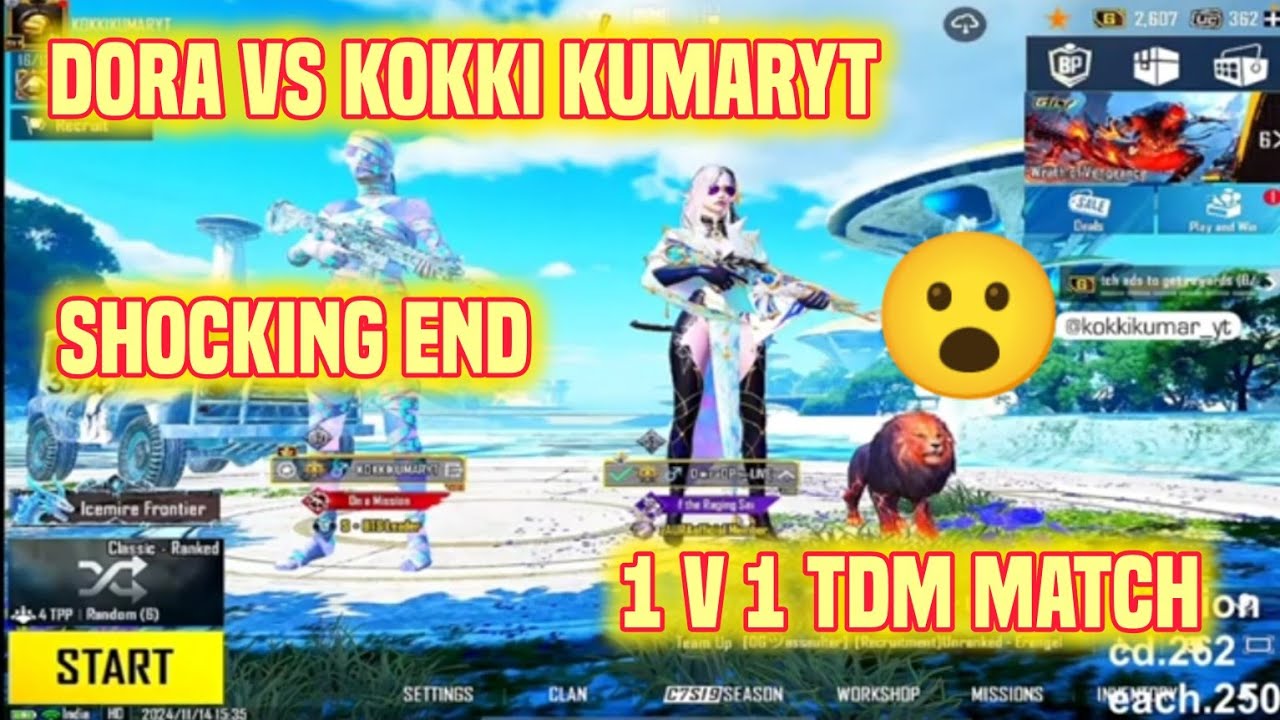 1 vs 1 TDM GOD DORA Vs Kokki kumar - Audiance shocked #madan #bgmi #madanop
