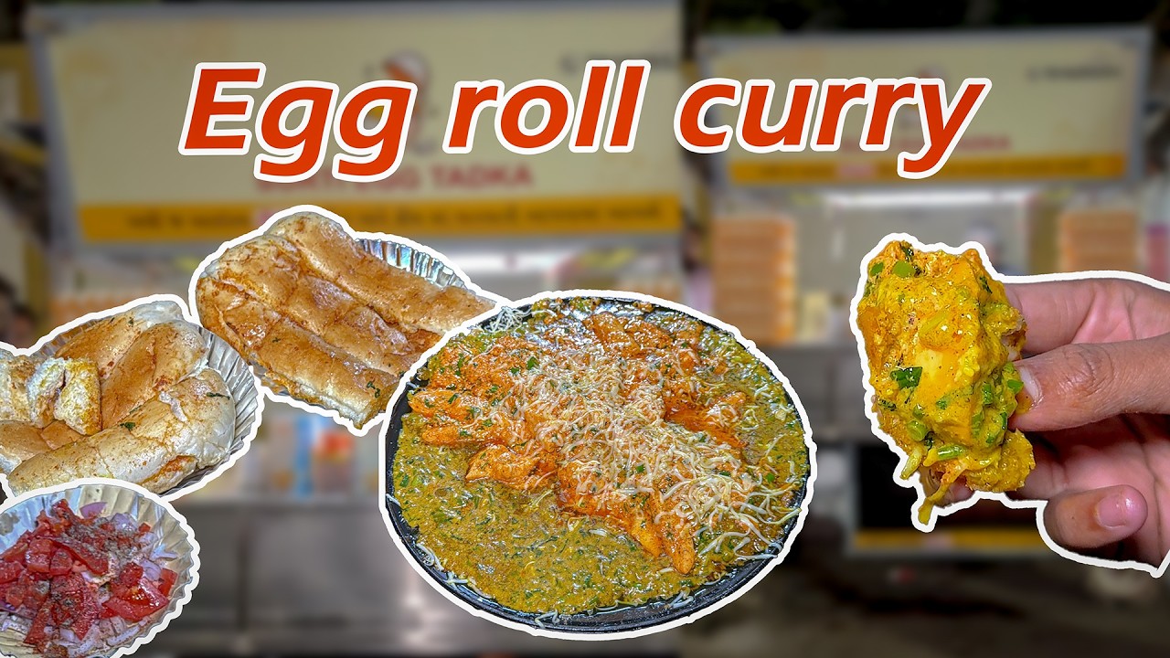 Surat&rsquo;s Viral Loaded Egg Roll Curry | Street Food | Surat Street Food