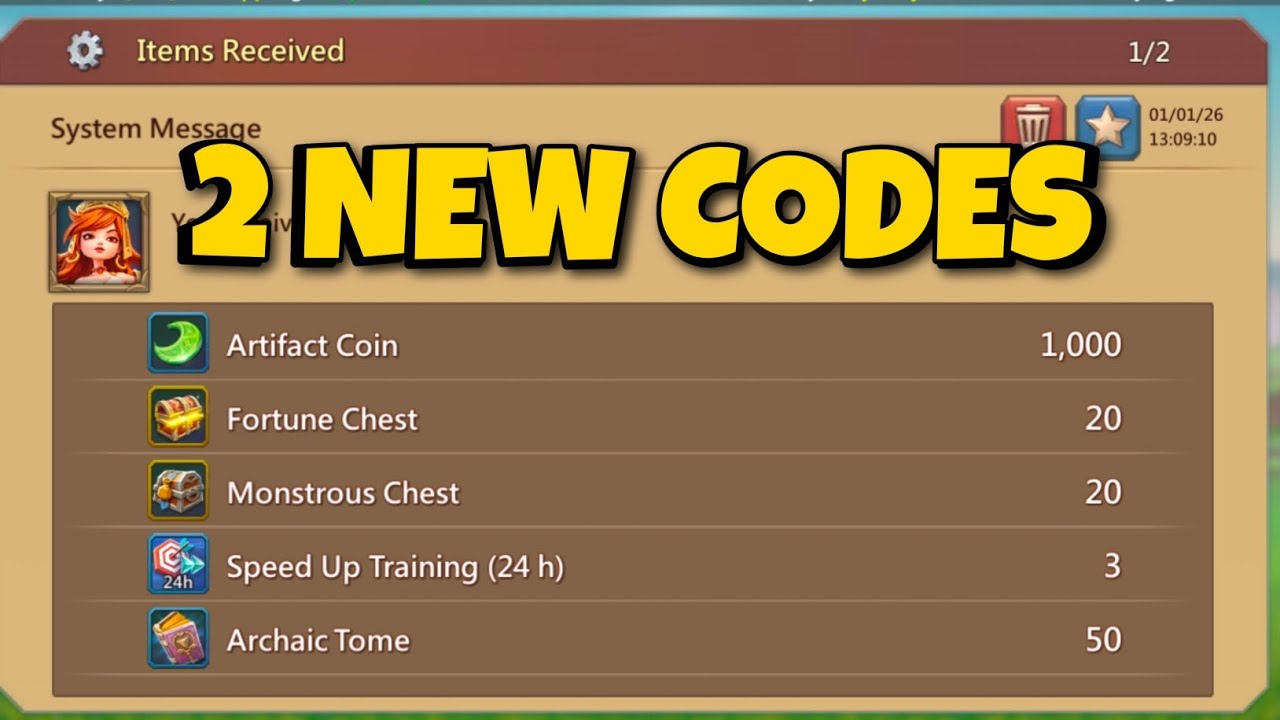 2 New Redeem Codes With A Lot Of Free Gifts Lords Mobile