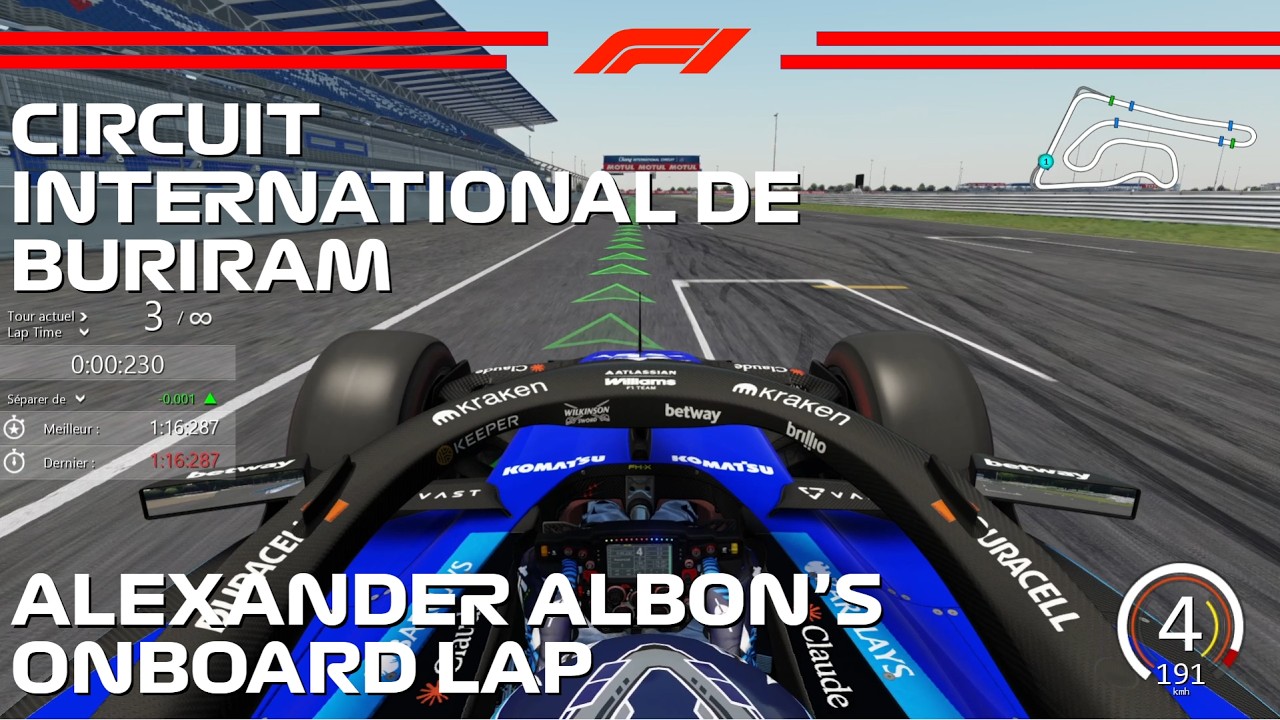 F1 2026 Circuit international de Buriram | Alexander Albon Onboard - Assetto Corsa