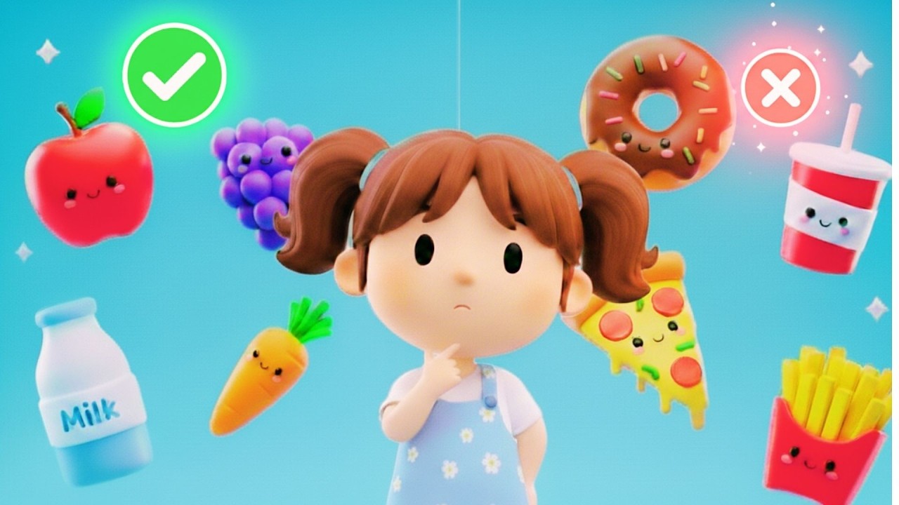 Comidas Saud&aacute;veis vs N&atilde;o Saud&aacute;veis &ndash; M&uacute;sica Infantil | Turma da Jade