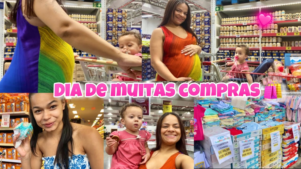 COMPRA DO MÊS GRÁVIDA e COMPRINHAS NO CENTRO PARA ELAS - FIQUEI EXAUSTA  -