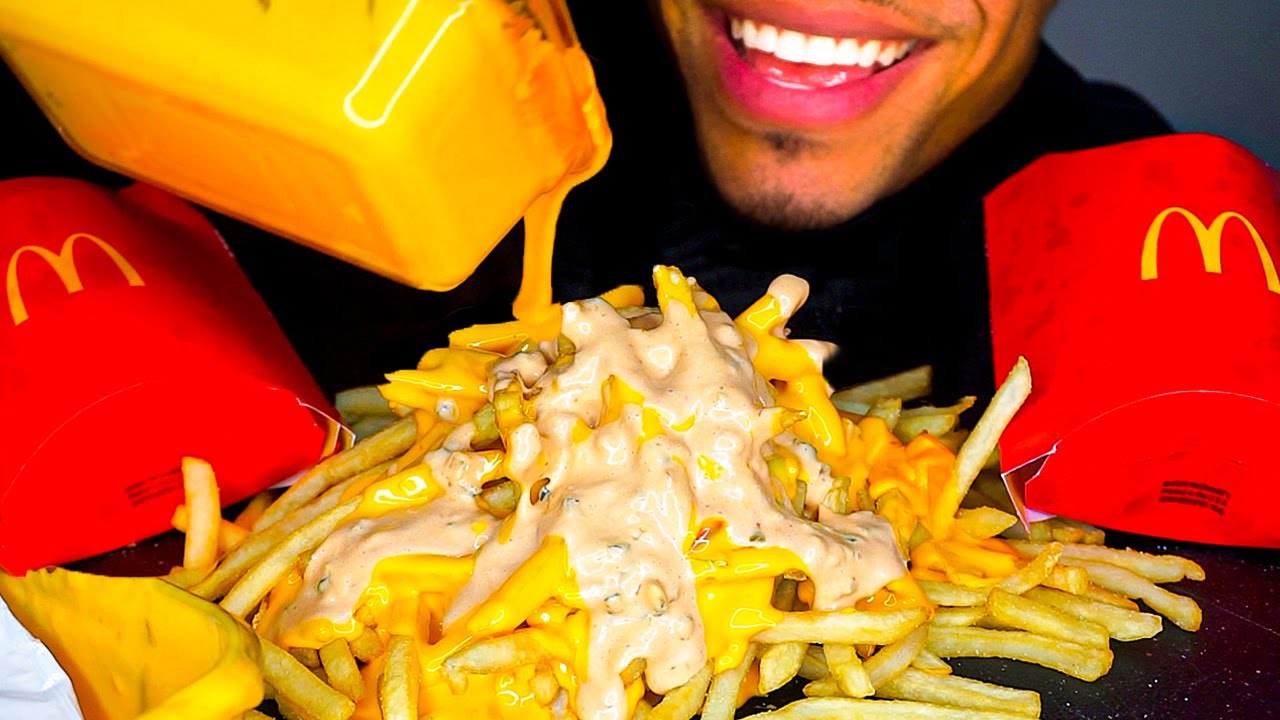 ASMR MCDONALD'S MUKBANG ANIMAL STYLE FRIES | EXTRA CHEESY | EATING SHOW | TALKING REVIEW MESSY