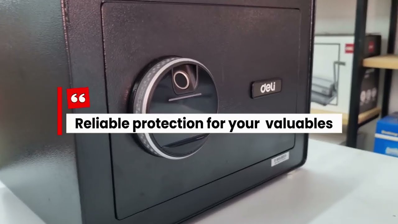 DELI ET630 Biometric Fingerprint Safety Box | Compact Safe Box Malaysia