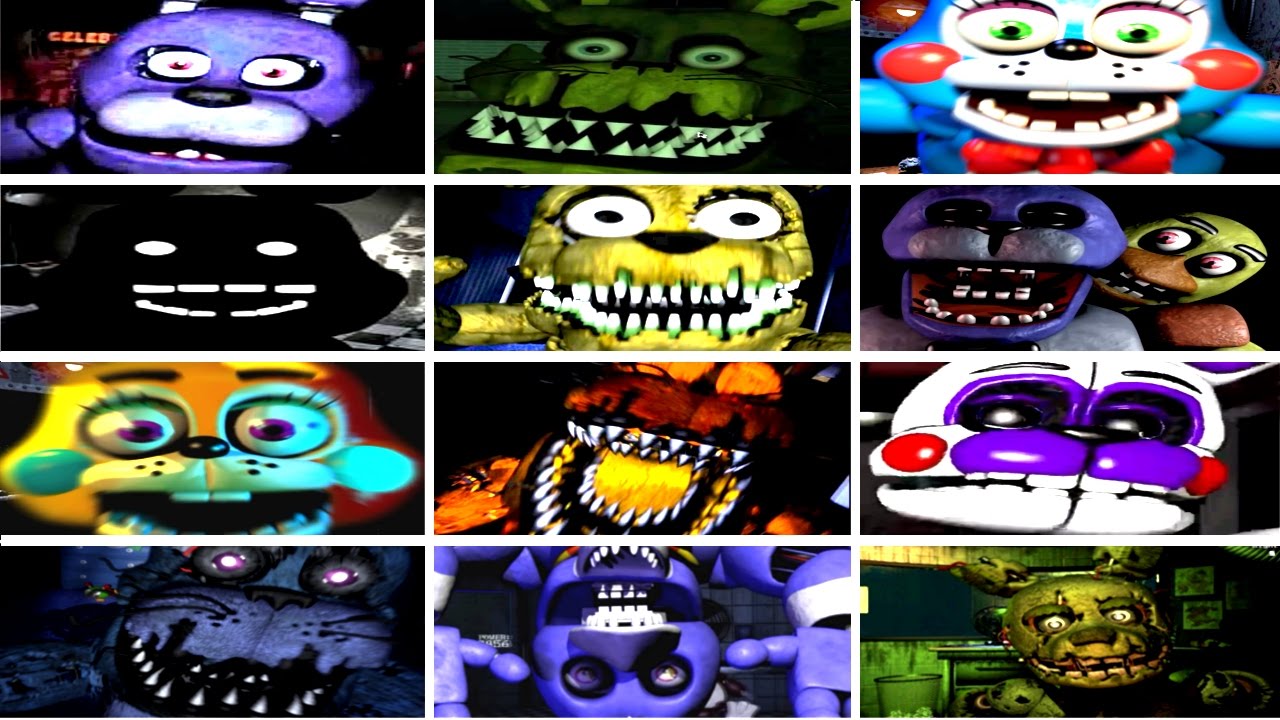 100 BONNIE JUMPSCARES! | FNAF & Fangame | IULITM