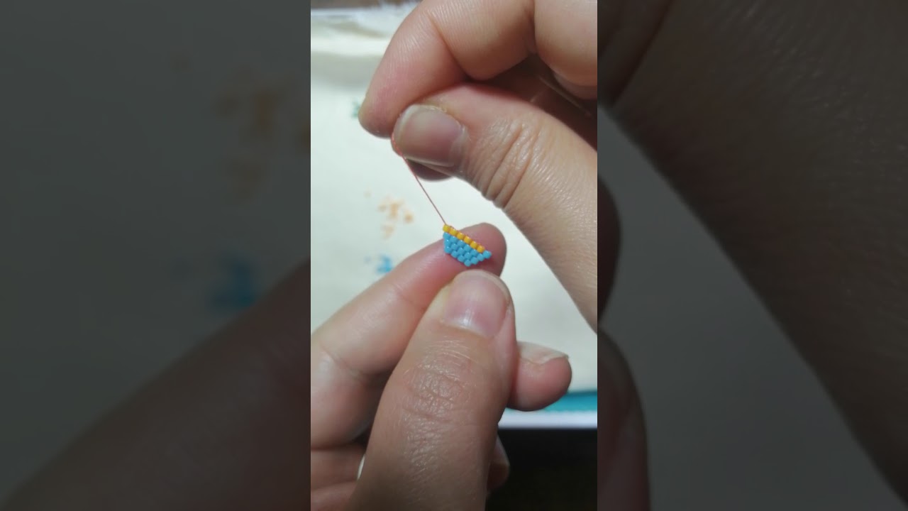 miyuki tuğla tekniği iplerden geçme yöntemi