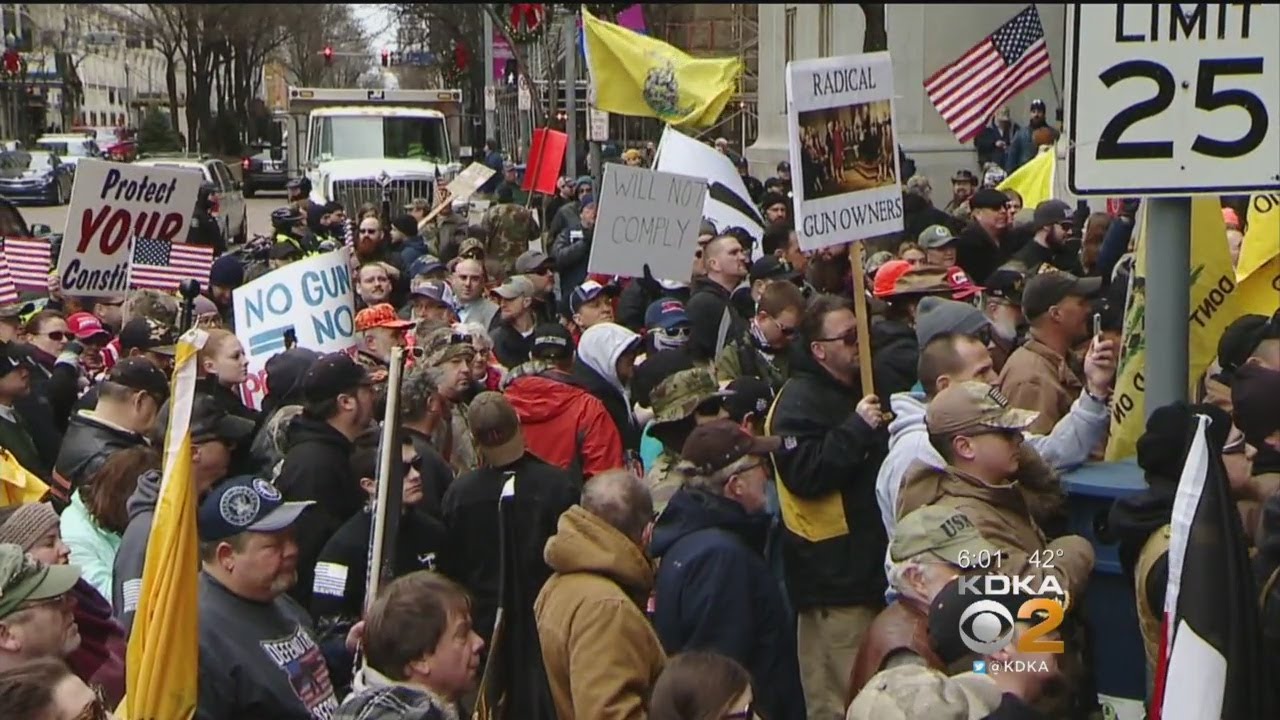 Gun Rights Advocates Protest At 'Open Carry Rally' At City-County Building