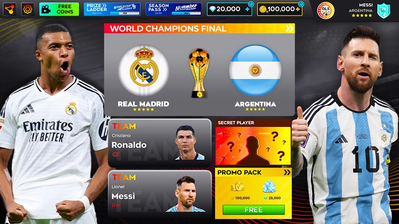 DLS - Аргентина против Реал Мадрид и новые функции | Dream League Soccer