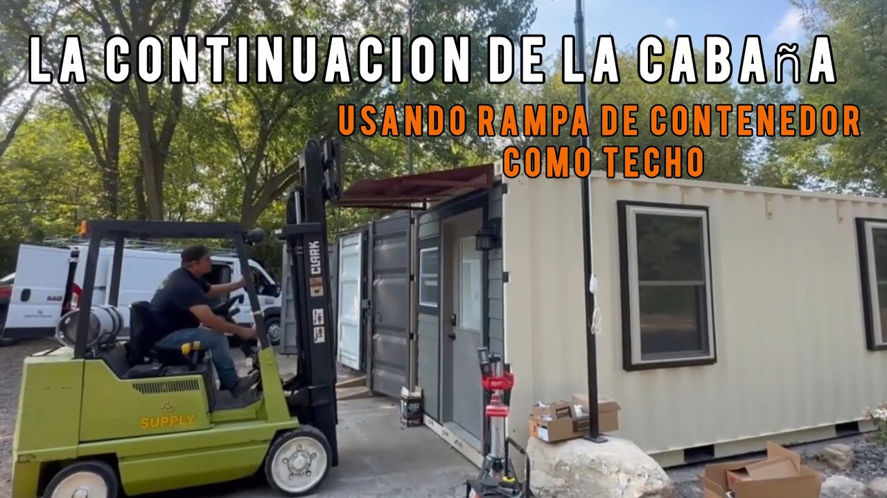 #haslotumismo techo de entrada con rampa de contenedor #diyconstruction 