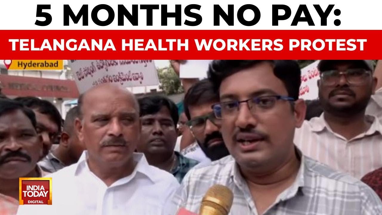 Hyderabad: Health Workers Protest Over 5 Months' Unpaid Salaries, Demand Justice