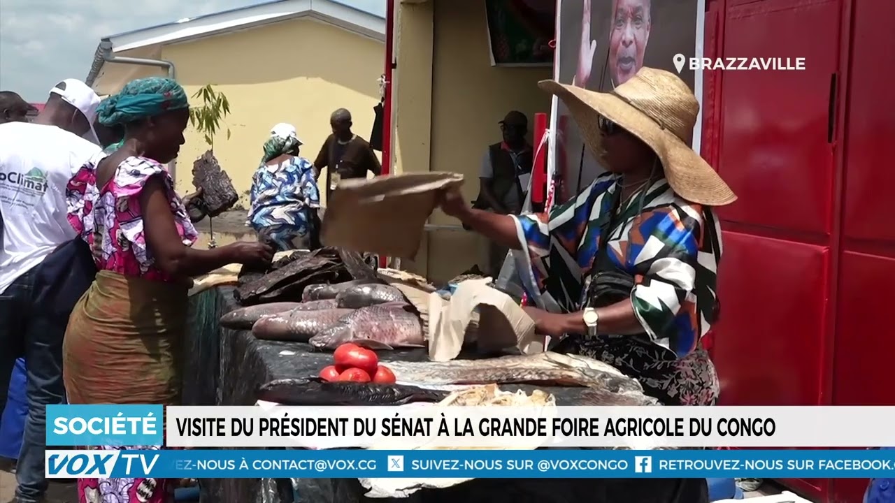 Visite du président du sénat à la grande foire agricole du Congo