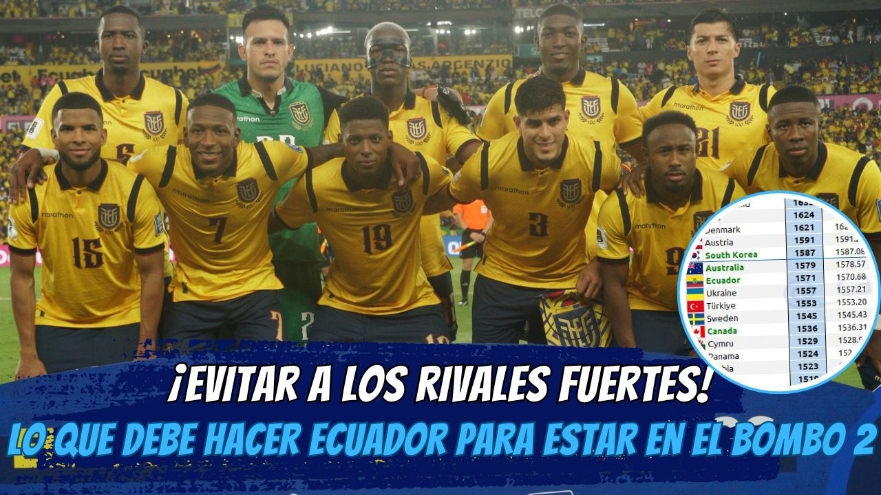 &iquest;Qu&eacute; necesita #Ecuador para estar en el bombo 2 del sorteo del #Mundial2026? #futbol