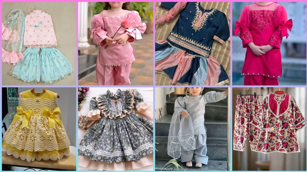 Homemade baby girls dresses designs| unique and stylish homemade dress detailing ideas| dress design