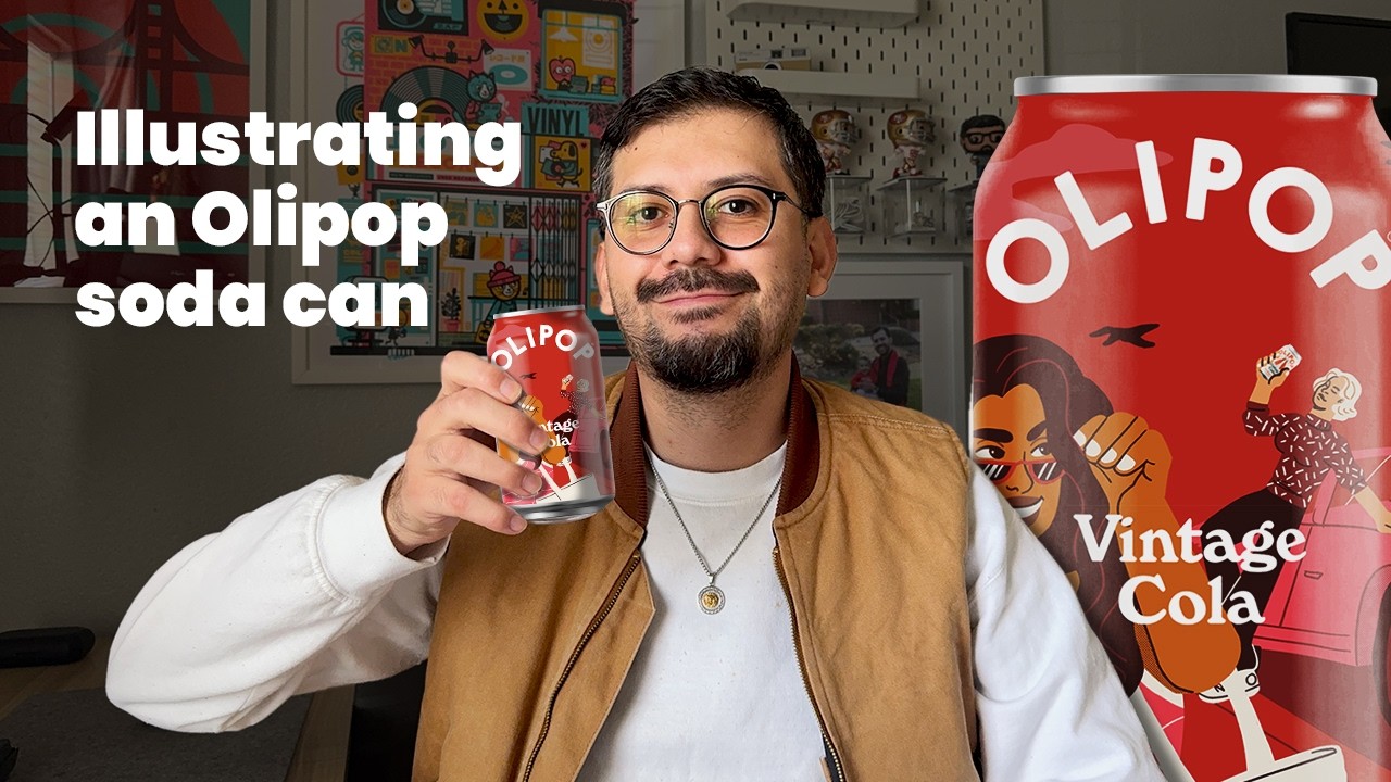 Making an illustration for a soda brand