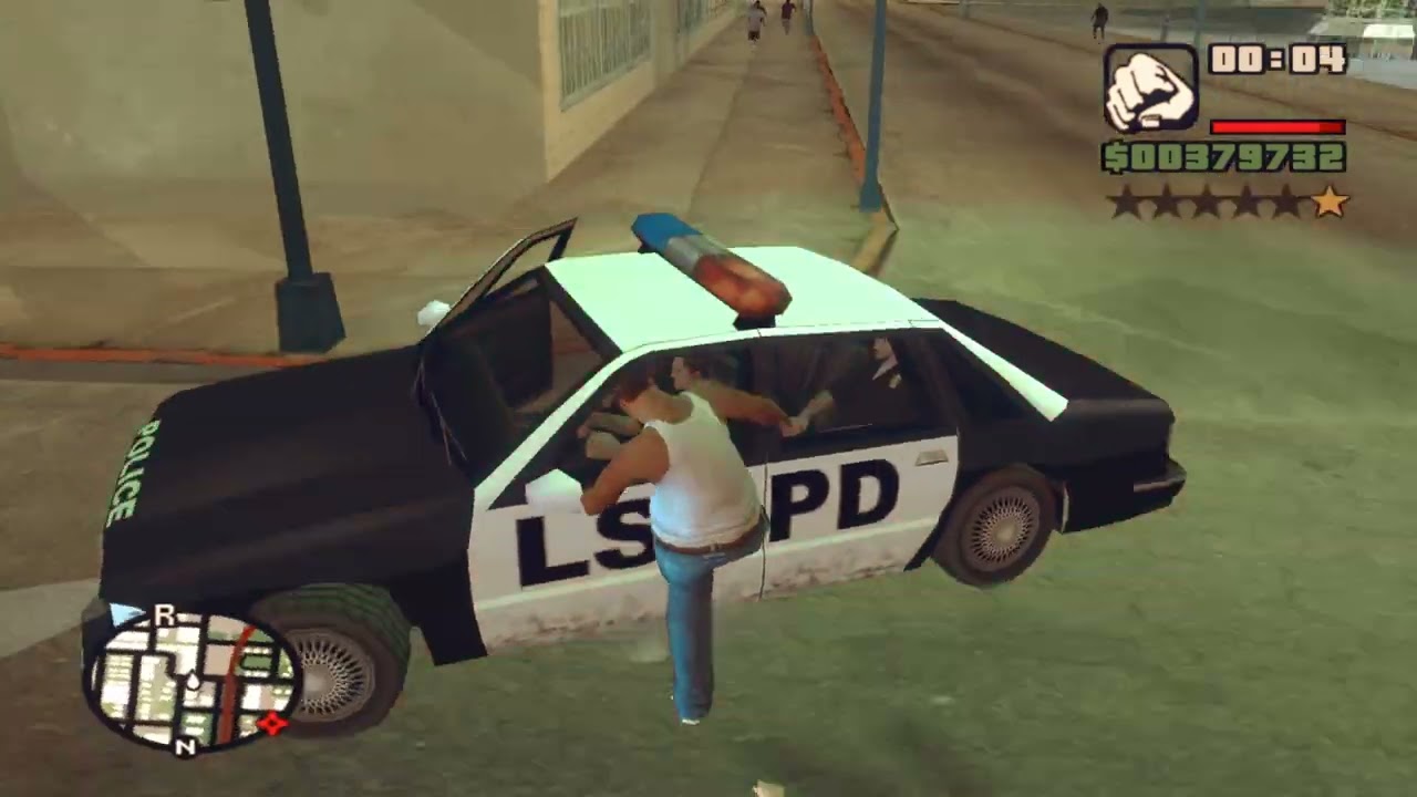 GTA San Andreas Cops FEAR CJ's Punch 👊🔥 Epic Police Battle