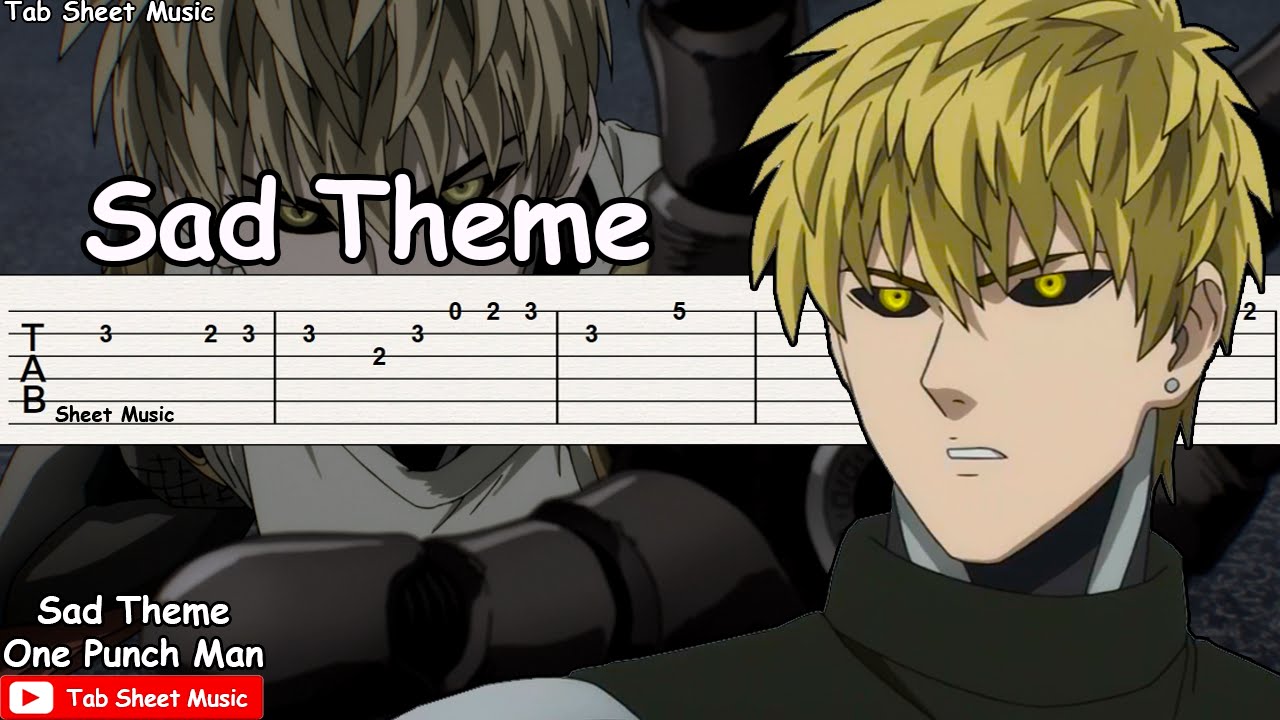 One Punch Man - Sad Theme Guitar Tutorial