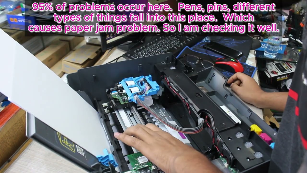 How to Fix HP Smart Tank Printers 'E4' error Paper Jam.Hp Smart tank 515,530,519,510,410,310 printer