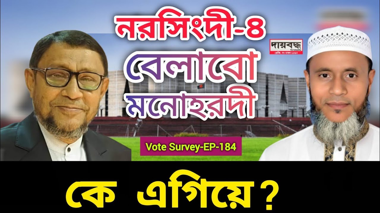 577- বেলাবো-মনোহরদী : নরসিংদী-৪ আসনে কে এগিয়ে, বিএনপি না জামায়াত | Vote Survey-EP-184 | Daibaddha