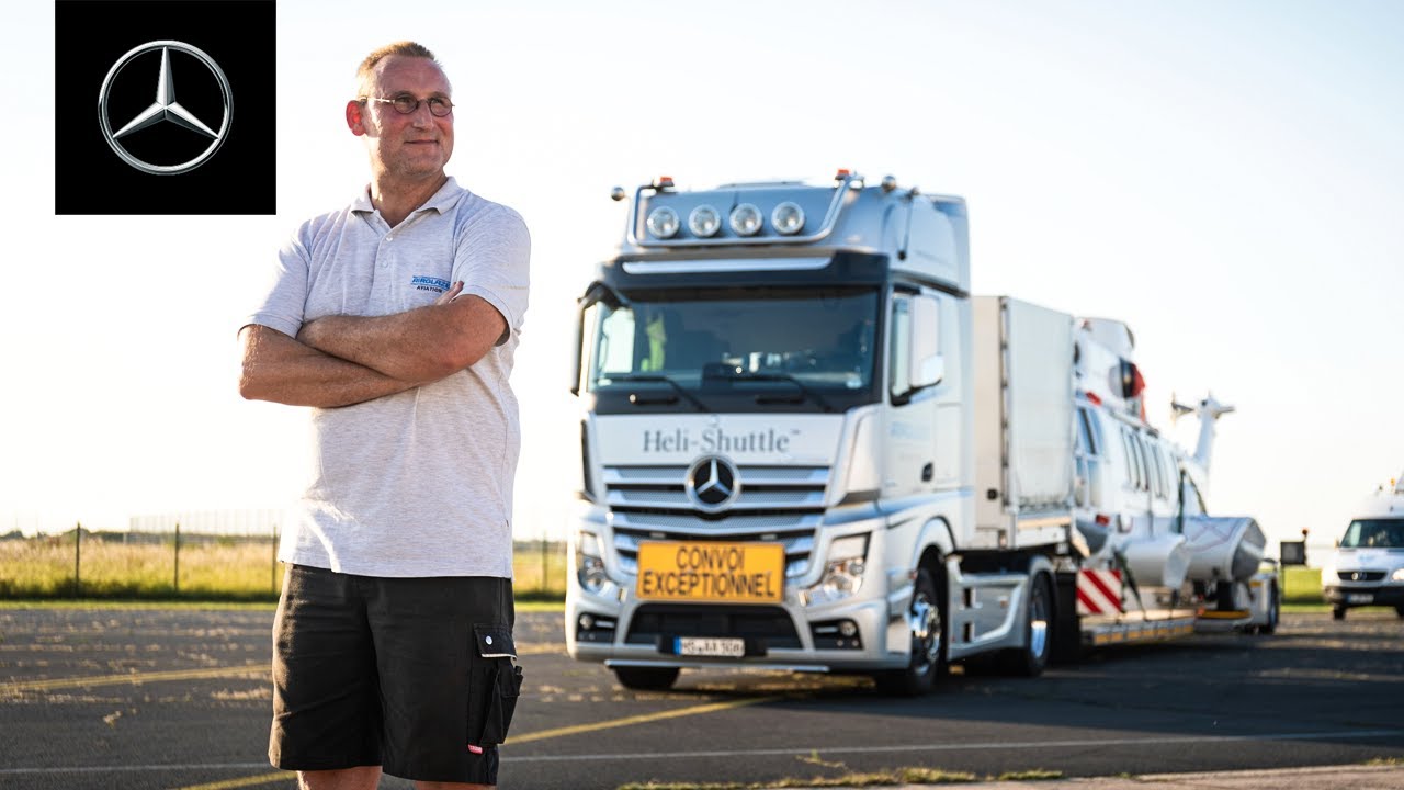 An Actros and an aircraft  | Mercedes-Benz Trucks