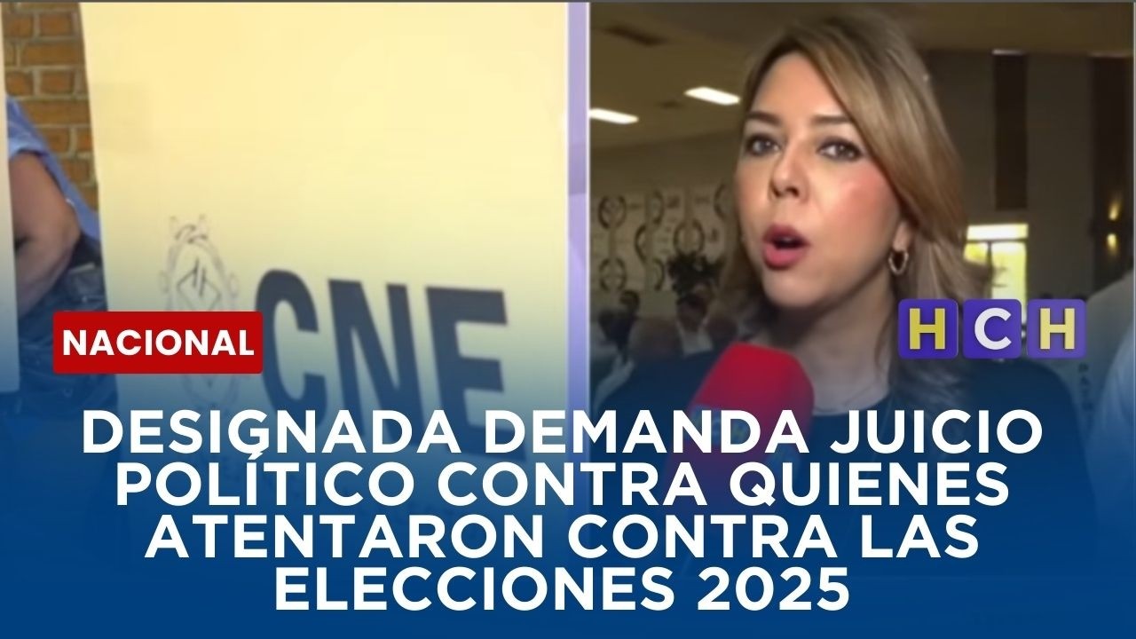 Designada demanda juicio político contra quienes atentaron contra las elecciones 2025
