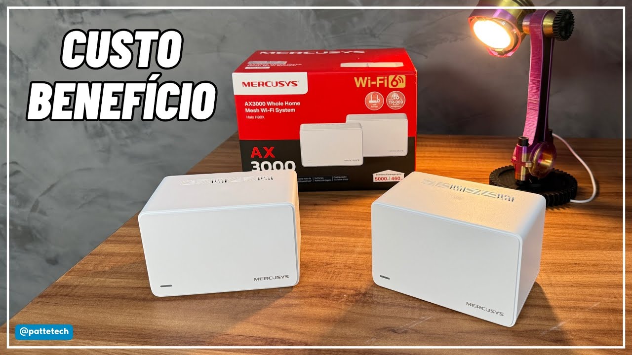 ROTEADOR MESH WI-FI 6 MERCUSYS HALO H80X COM EXCELENTE CUSTO-BENEFÍCIO