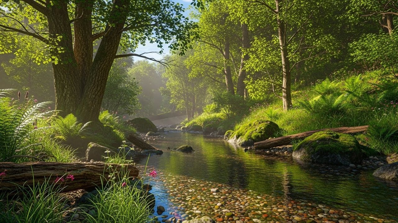 River Ambience for Sleep and Stress Relief to Calm Mind and Nervous System | For Deep Relaxation