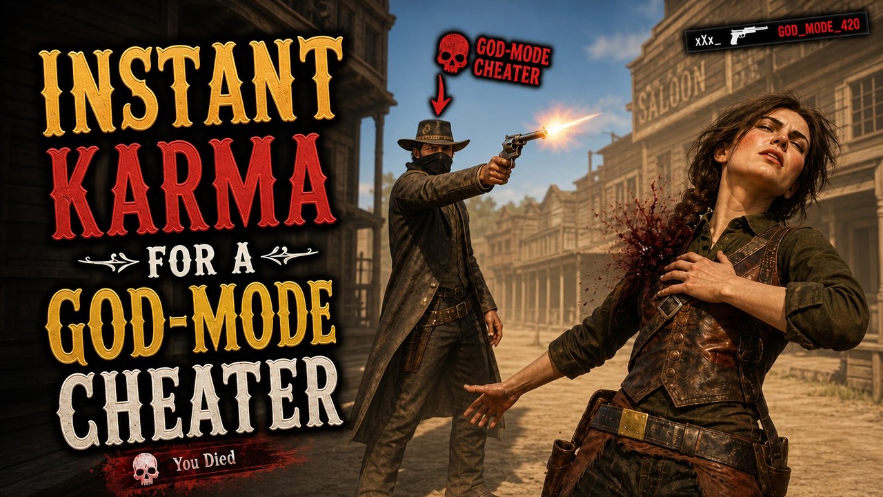Red Dead Online: Instant Karma for a GOD MODE Cheater @AimeePiB