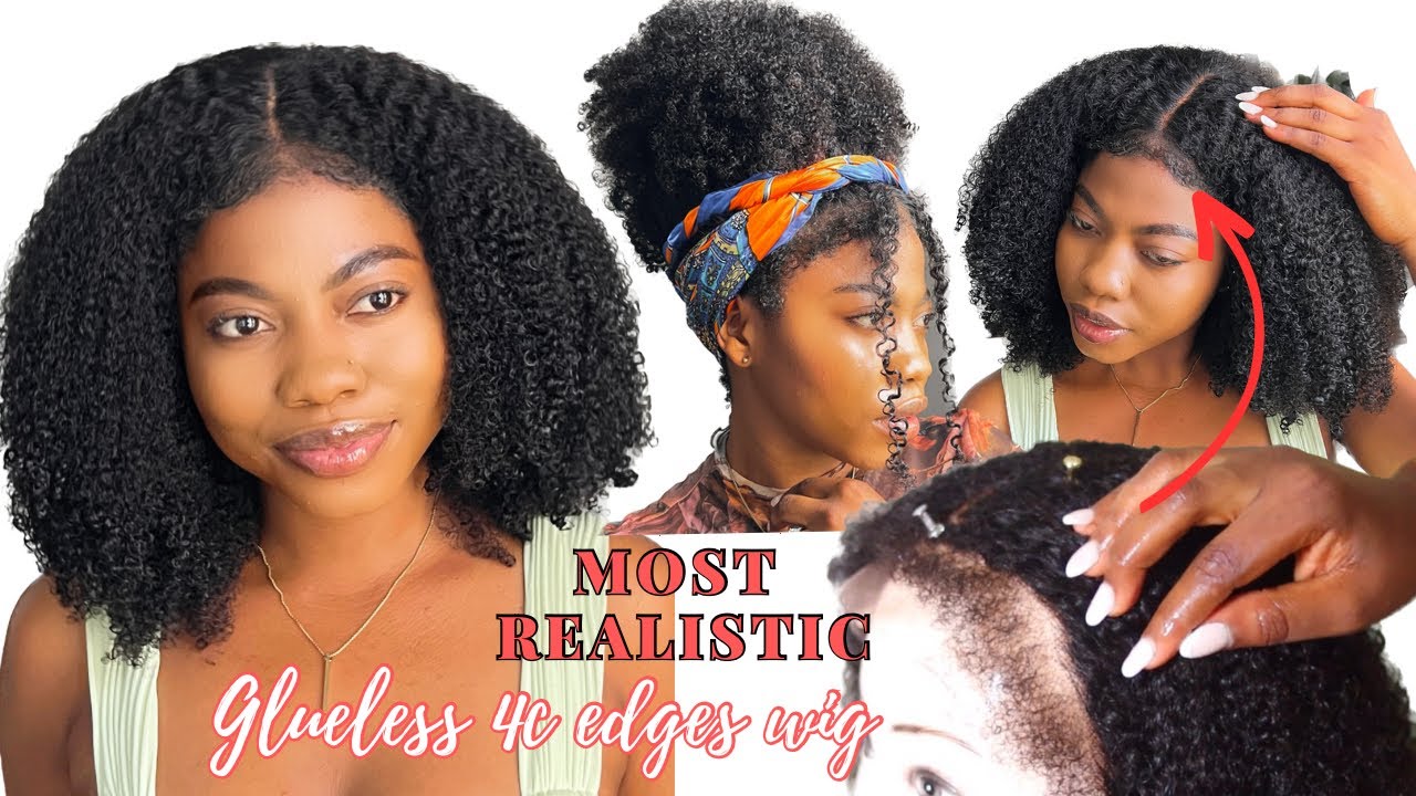 People thought it was my hair/most realistic glueless 4c edge wig/safe your edges/no leave out