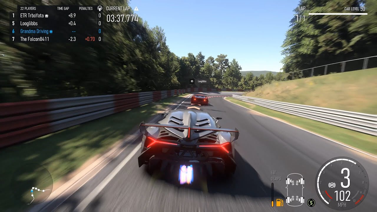 Lamborghini Veneno Revving To 9000rpm in Nürburgring R-Class (Forza Motorsport)
