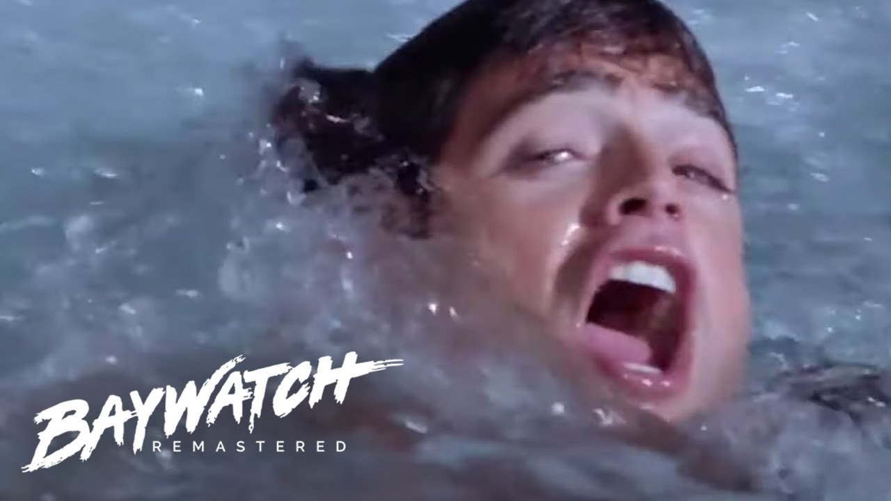 SHARK ATTACKS SURFER AND LIFEGUARD!! CAN HE BE RESCUED? Baywatch Remastered