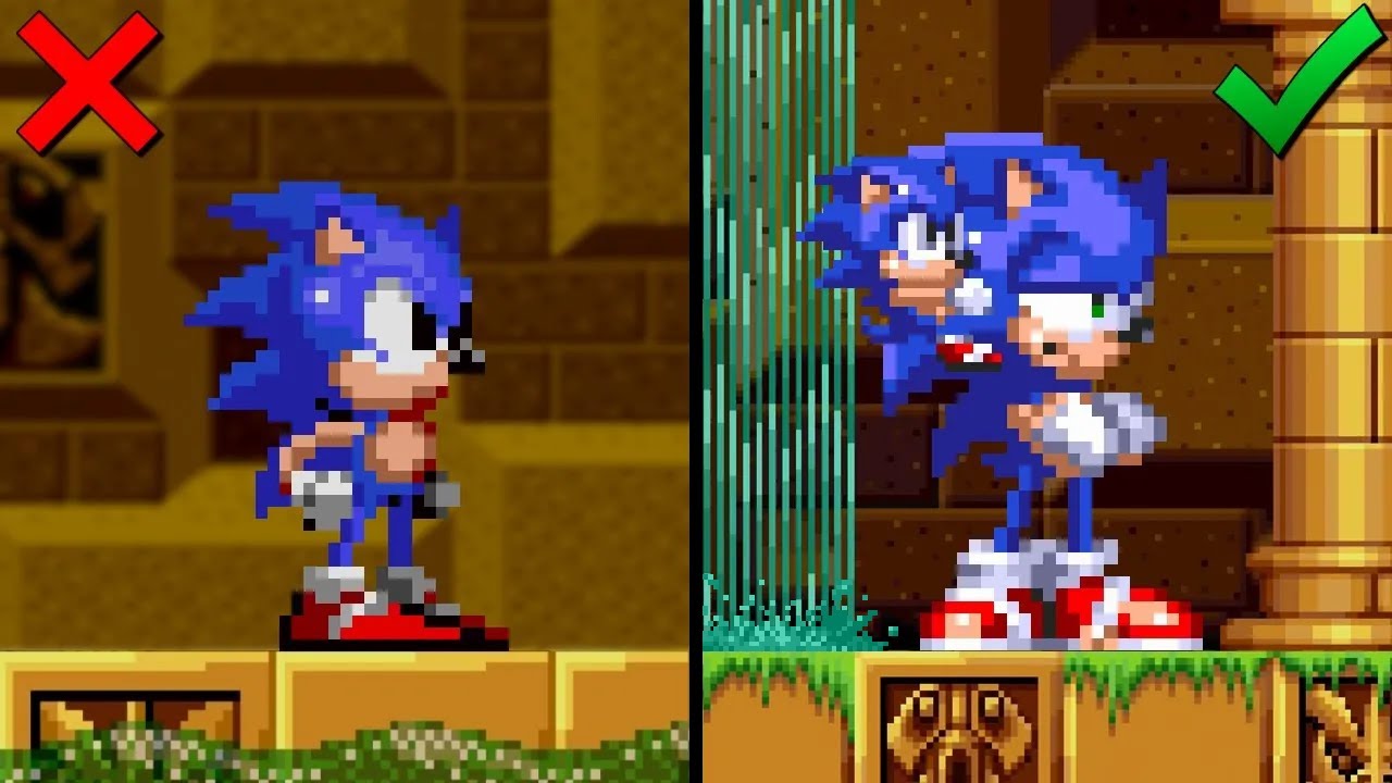 Adult Modern Sonic And Baby Sonic