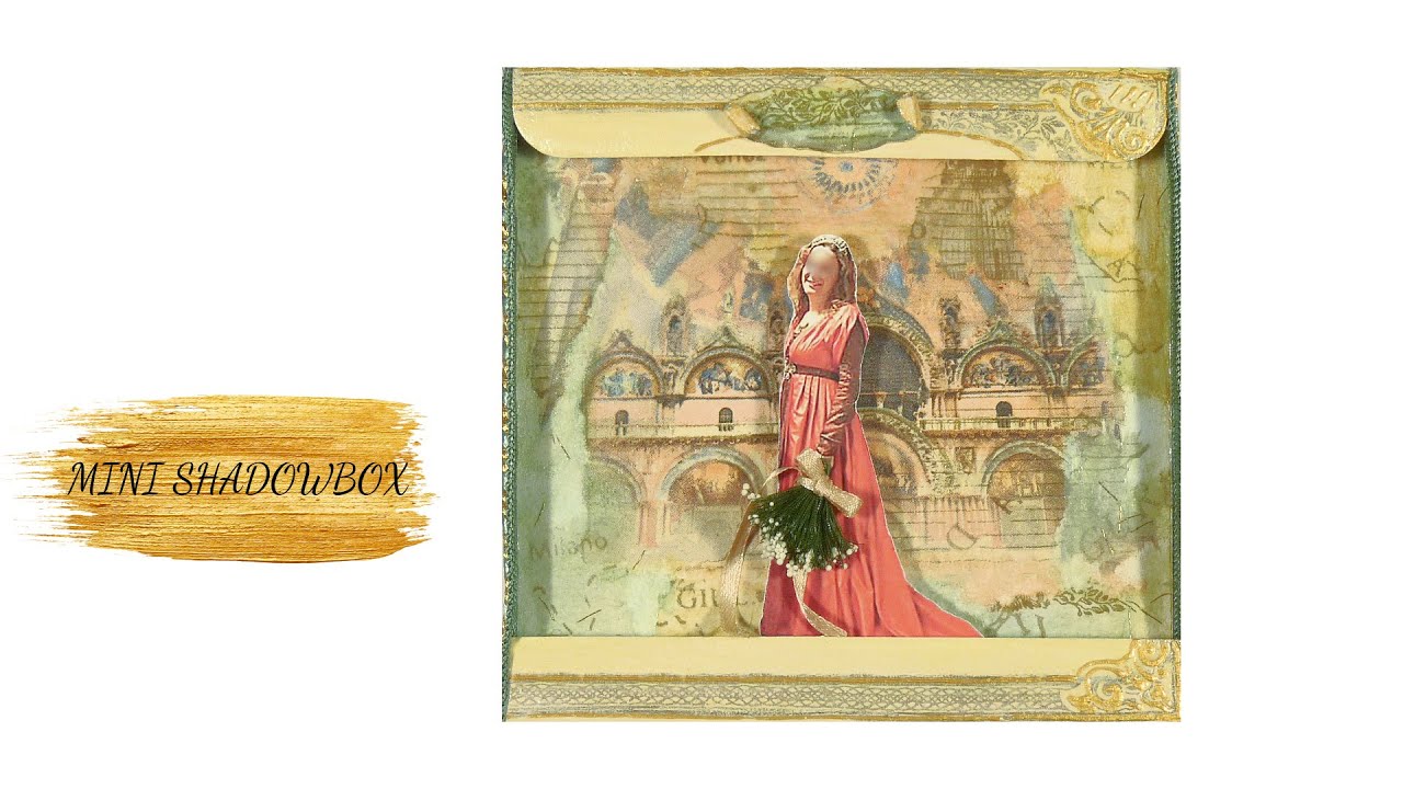 Decoupage-mixed media ✥ Shadow box 