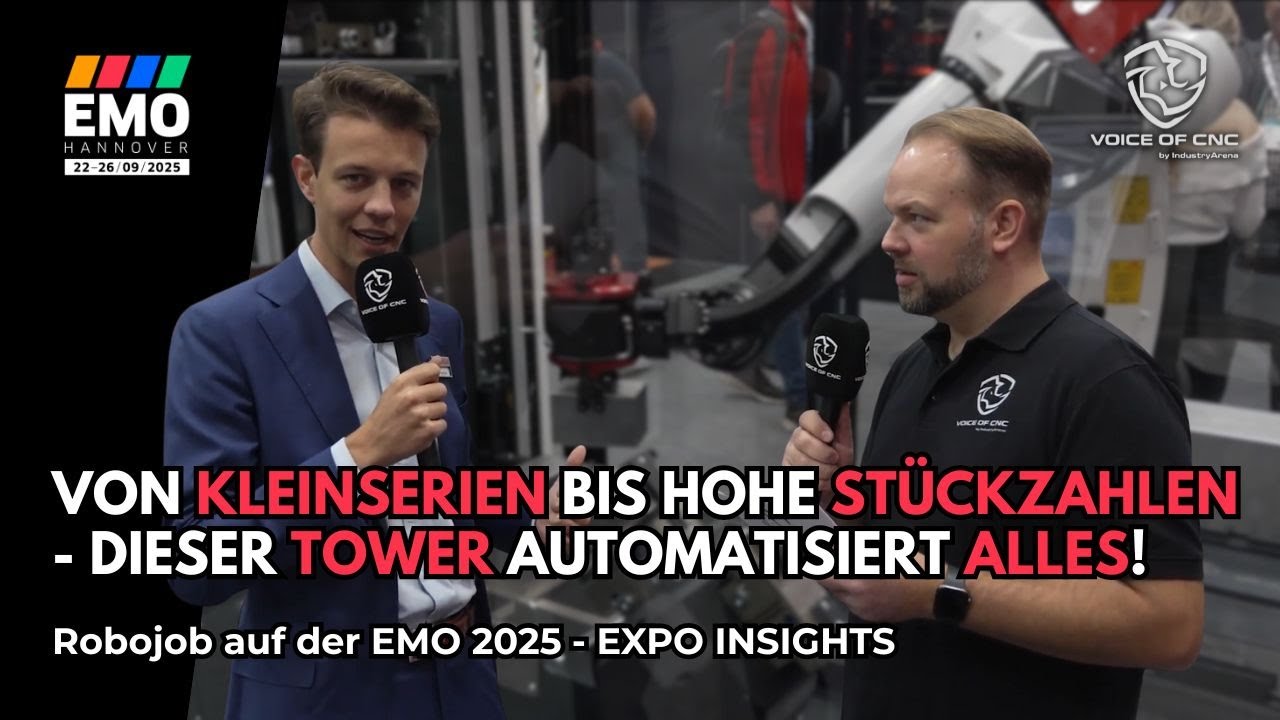 RoboJob auf der EMO 2025  - Part1:  Dieser Tower automatisiert alles |  VOICE OF CNC