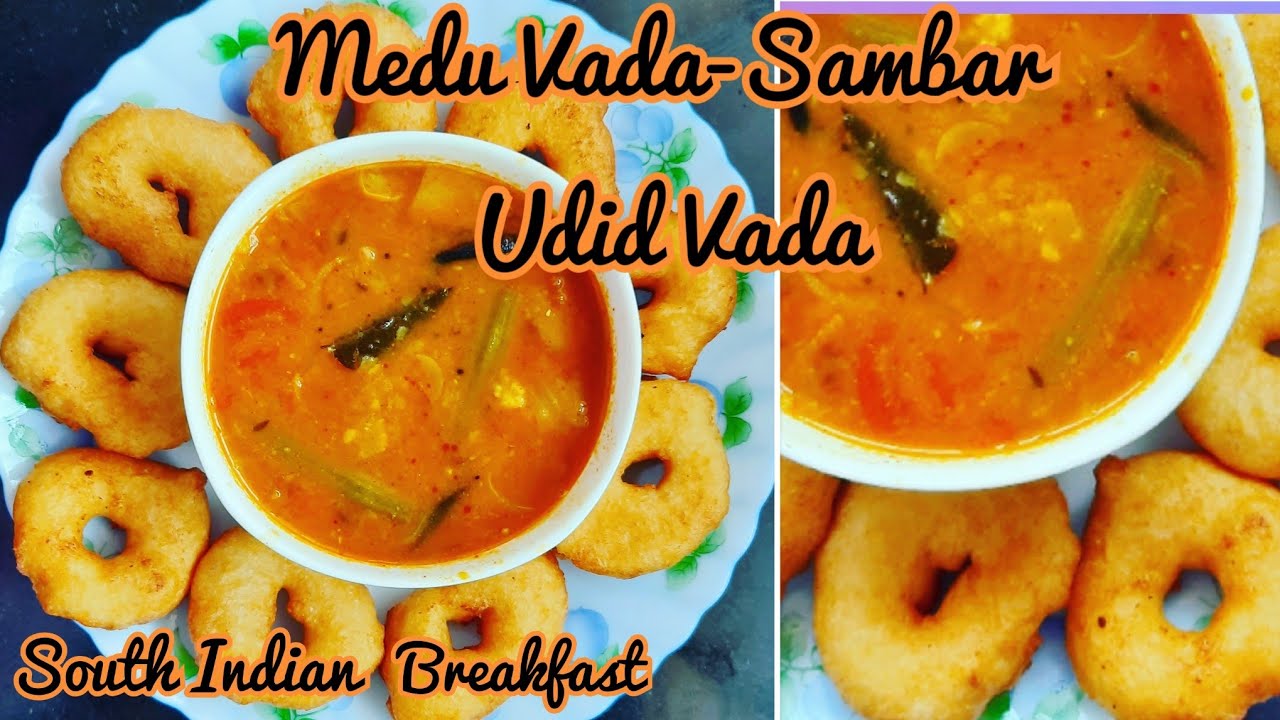 Crispy Medu Vada-Sambar| Udid Vada, South Indian #Cravings #Foodie #Breakfast #UradDal