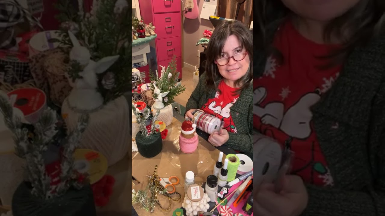 Busy Craft Room Friday | Making Christmas Spool Decor for Craft Shows