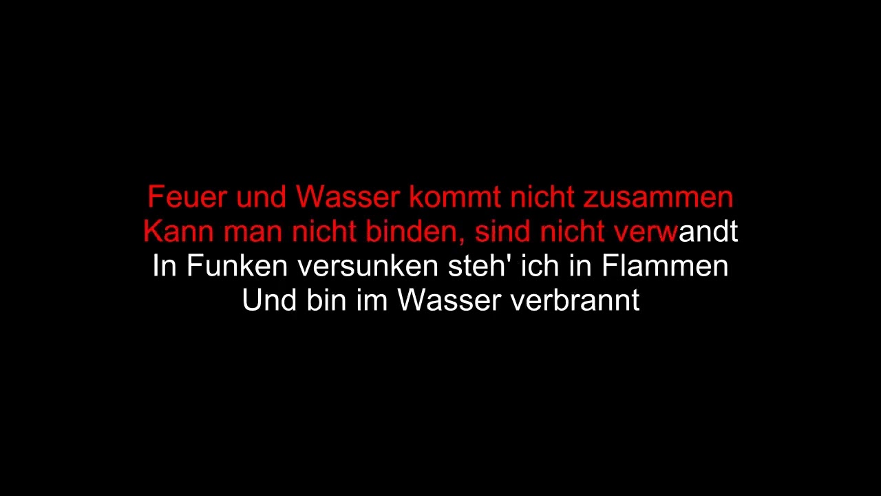 Rammstein - Feuer und Wasser (karaoke)
