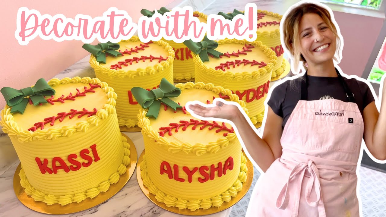 I Made Cakes For Every Home-Run Hitter On My Ball Team! | Real-Time Unedited Cake Decorating [AMSR]