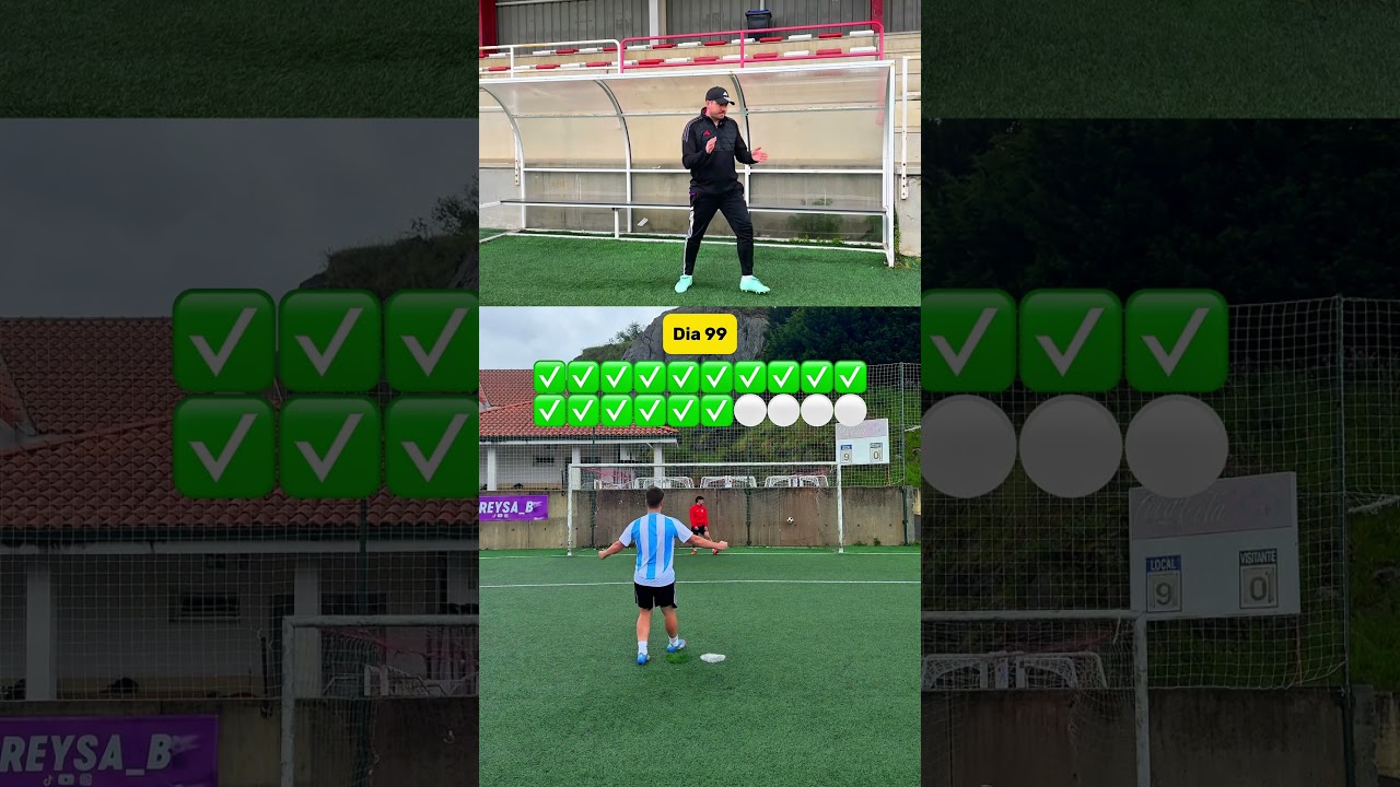 Dia 99 intentando marcar 20 penaltis seguidos (con entrenador)