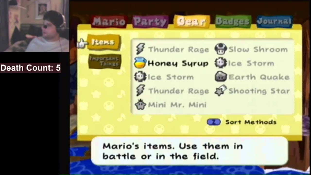 No healing items - Paper Mario: TTYD (Level Zero Double Damage)