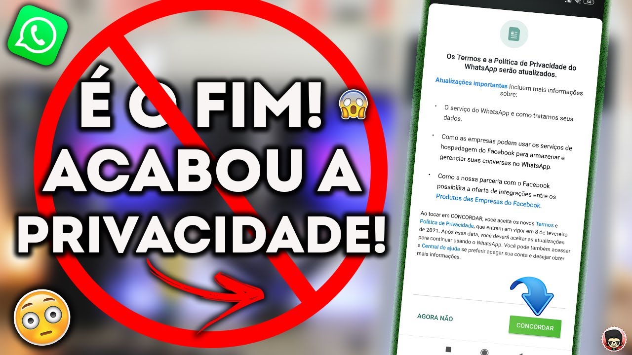 😳&Eacute; O FIM DO WHATSAPP! ACABOU A PRIVACIDADE - (NOVO TERMO DE PRIVACIDADE)