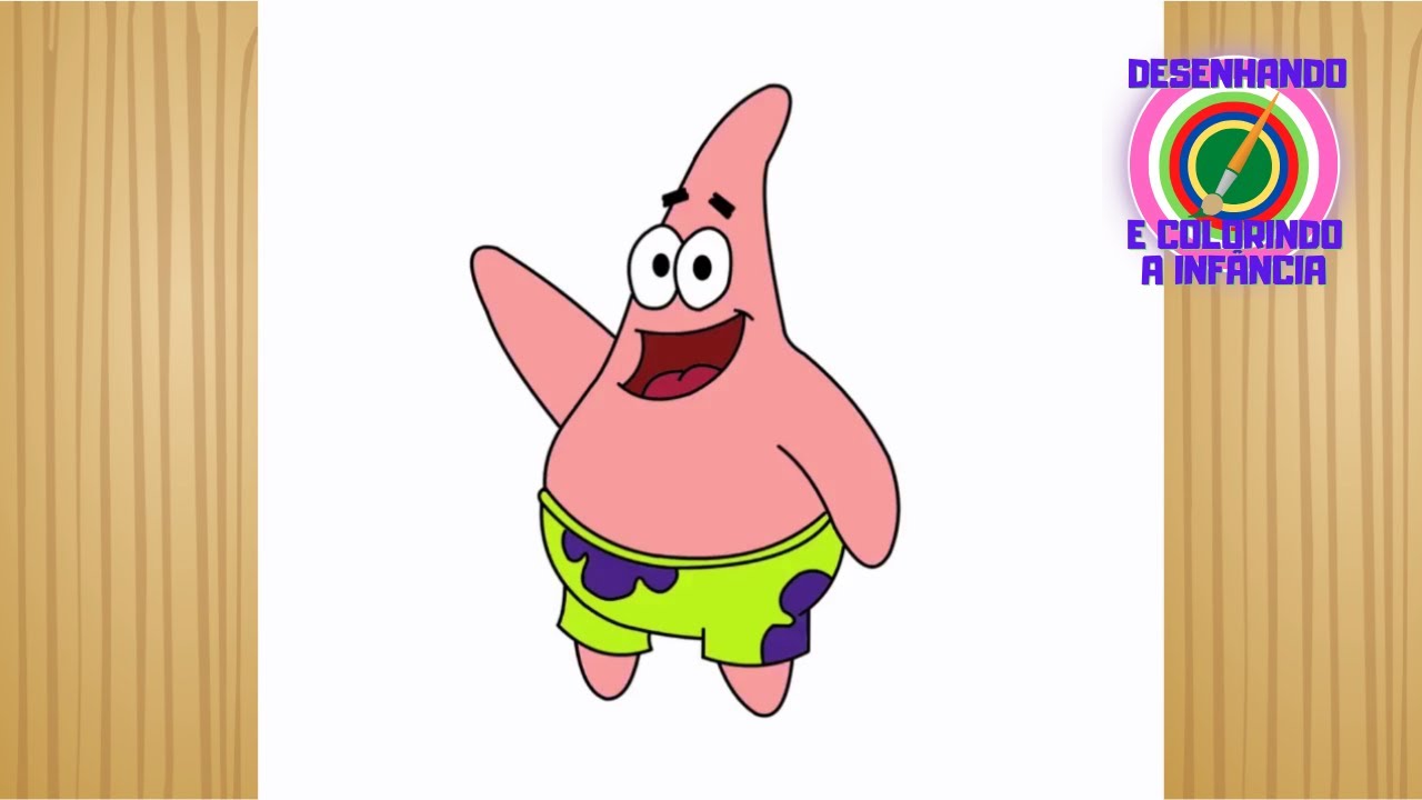 Como desenhar o Patrick, amigo do Bob Esponja. #infantil #desenho #comodesenhar #patrick