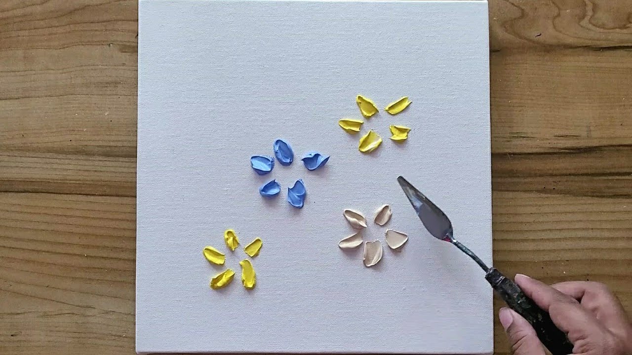 Abstract Floral Painting Demo / Acrylic Painting / Easy For Beginners / 365 Days Challenge / Day