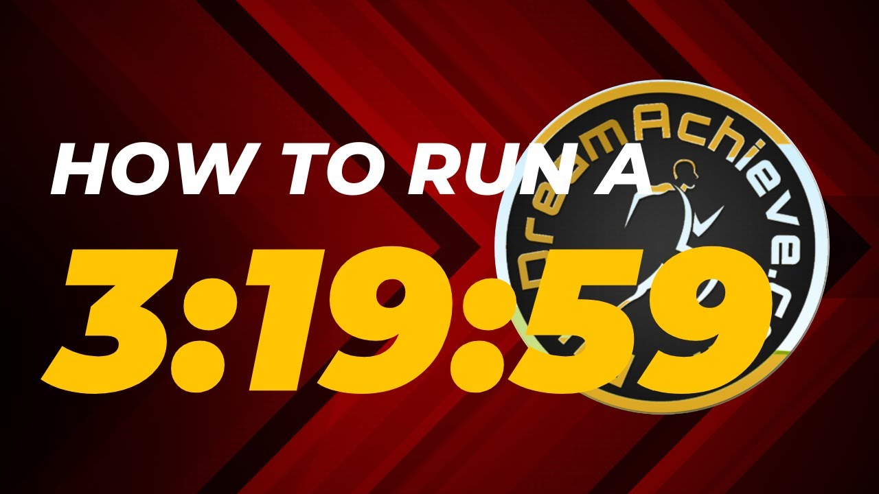 How Do You Run a Sub 3 20 Marathon | Do THIS to PR