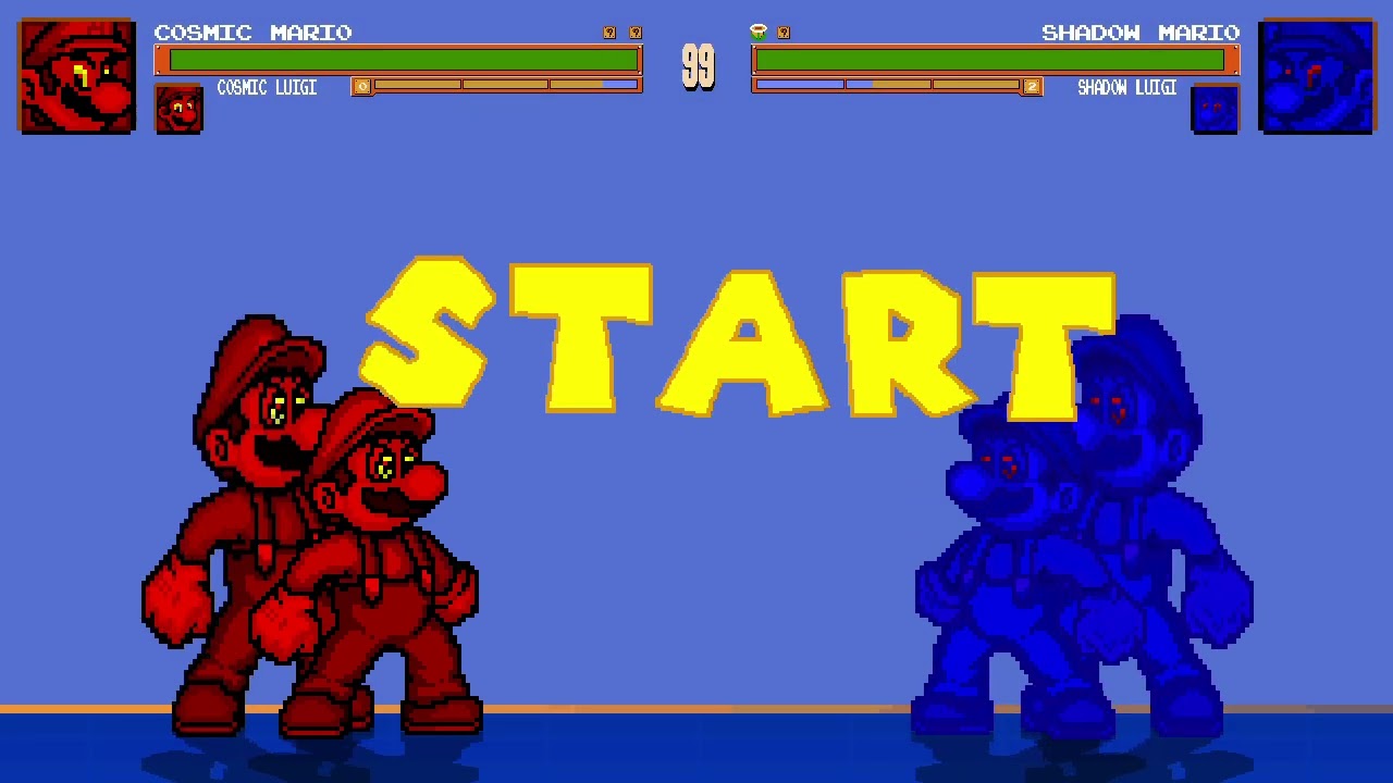 Batalha de MUGEN #847: Cosmic Mario Bros vs Shadow Mario Bros