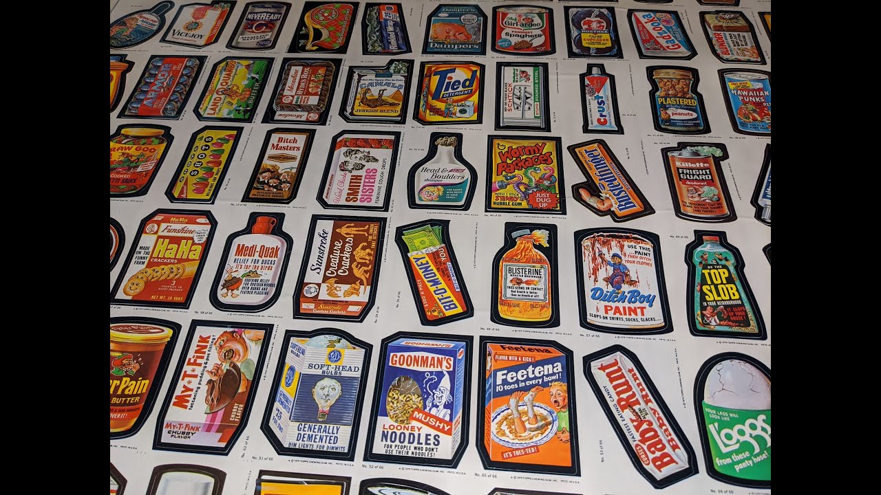 My WACKY PACKAGES Collection + 1979 Uncut Sheet! Had most of these for decades!