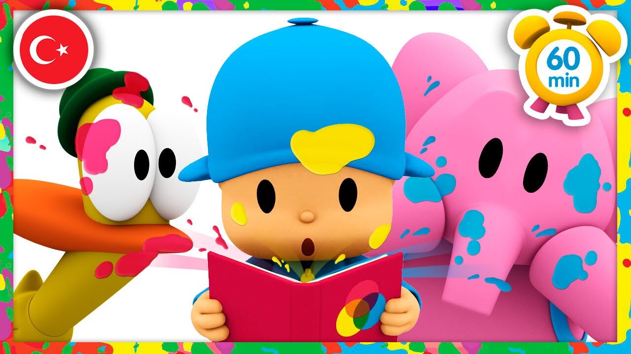 🎨 POCOYO TÜRK - Renkleri Tanıyalım [ 60 dakika ] Çocuklar için ÇIZGI FILMLER