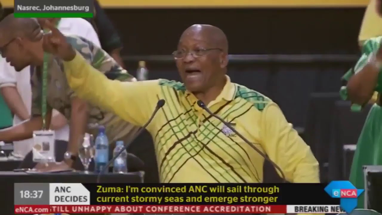 President Jacob Zuma sings 'Inde lendlela esiyihambayo' for the very last time